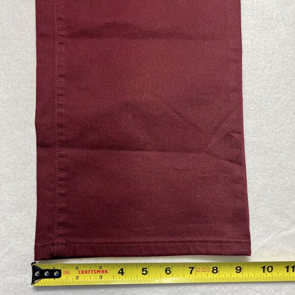 NWT St. John's Bay Women's Stretch Straight Mid Rise Burgundy Jeans Plus Sz 24W - Picture 10 of 11